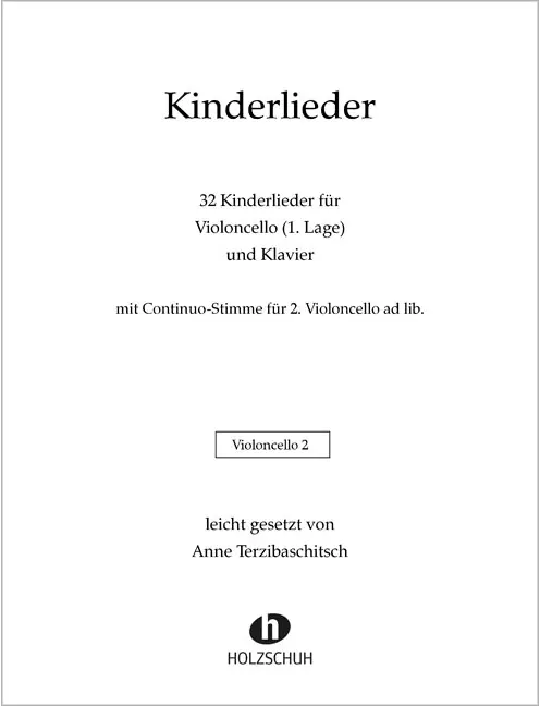 Kinderlieder für Violoncello und Klavier